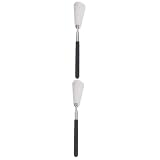 SOIMISS 2piezas Calzador De Zapatos Extensible De Acero Inoxidable Para Mayores y Embarazadas Herramienta Práctica y Duradera Para Poner Calzado Diseño Elegante y Superficie Lisa Para
