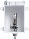 OxBox Ice Maker Outlet Box With Water Hammer Arrestor and 1/2 in. PEX Crimp Connection in White