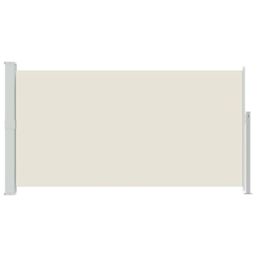 Store latéral extensible cadre acier résistant aux intempéries crème