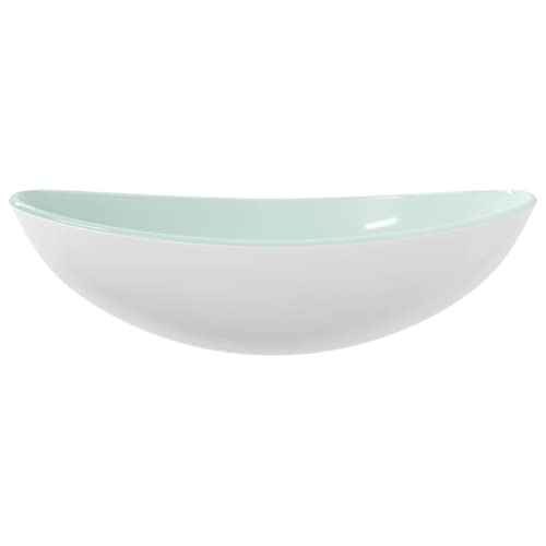 Lavabo blanco rectangular de vidrio templado antical de 54,5 cm 5