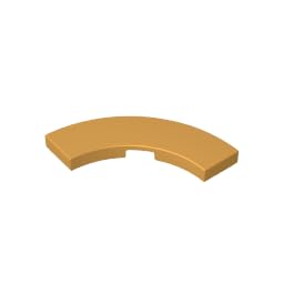 Circular Plate 3X3 Curved Light Panel 50PCS Compatible with Lego GDS-2182 Classic Bulk Toy MOC Color:Pearl Gold