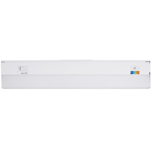 Image of Maxxima 18 in. Hardwired LED Under Cabinet Light - 750 Lumens, 5 CCT, Color Temperature Slide Control, 2700K /3000K /3500K /4000K /5000K, Kitchen and Indoor Lighting Fixture, White, On /Off Switch, ETL