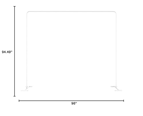 LANGXUN Heavy Duty White Metal Square Backdrop Stand Arch for Wedding Birthday Decoration, Graduation Decorations, Ceremony Reception, Event Party Supplies, Baby Shower Photo Booth Background Supplies - Thumbnail 7