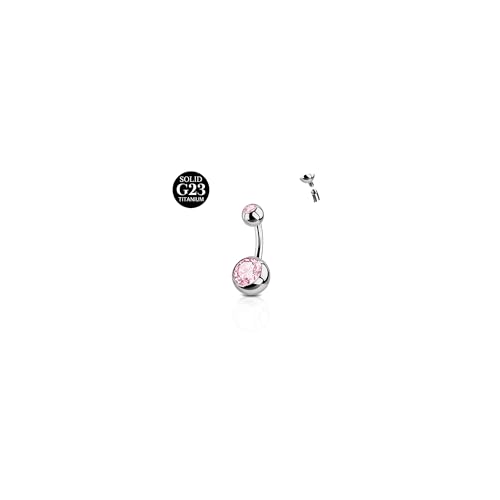 FunZing Titanium Silver Belly Bar 6mm 8mm 10mm 12mm 14mm 16mm Tit...