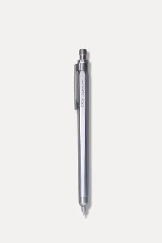 Image of OHTO GS01 Silver Quick Dry Roller Gel Pen 0.5mm Needle Point Tip | Premium Aluminum Body, Refillable Black Ink Pen for Office, Journaling, Writing & Gifts | AP- Certified Japan