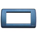 Vimar Serie Idea – Placca Rondo 4 Modulo Metallo Blu Eruo
