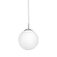 EGLO Pendelleuchte Rondo, 1 flammige Esszimmerlampe, Hängelampe aus Metall in Silber und Glas in opal-matt weiß, E27 Fassung, Ø 25 cm
