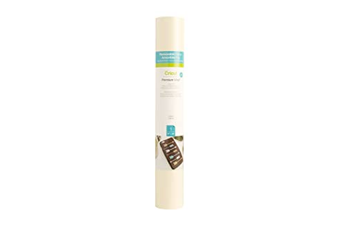 Cricut Removable Vinyl Cream - 4ft Roll (12x48) Premium No-Residue Vinyl for DIY Crafts Wall Decals Stickers in-House Dcor - Compatible with Cricut Maker + Explore Machines