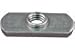 M8-1.25-6H Spot Weld Nut, Double Tab - Low Carbon Plain Steel (Quantity: 1000)