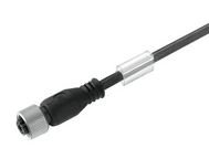 Câble de signal M12 femelle 5 broches Weidmüller long cordon 15m noir résistant