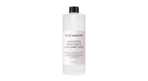AFROCOSMETICS Unscented Body Mist & Linen Spray Base Ready-to-Use Water-Based DIY Spray Base for Body Mist Room Spray & Linen Spray 32 Ounces