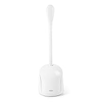 OXO 1281600 Good Grips Compact Toilet Brush and Canister White 6" x 4-3/4" x 17-1/4" h