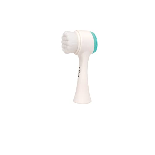 CALA Dual-Action Facial Cleansing Brush (Mint), Superfine Soft Bristles Deep Clean Pores, Removes Oil, Dirt, Makeup + Sunscreen, Water-Resistant for Shower Use, All Skin Types