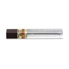 Recharge de plomb Pentel 0.5 mm 4B pour critérium | Lot de 2 tubes de 12 mines noires