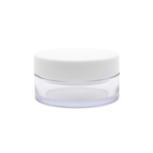 Potinho Para Glitter Acrilico Tampa Colorida 10 Gramas - 5u (Branco)