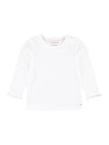 RuffleButts Little Girls Ruffled Long Sleeve Undershirt Tee - White - 5