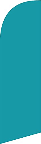GLOBAL ADVERTISING SOLUTIONS Solid Colors 6ft Feather Flag Eye Catching Banner Sign for Business and Marketing Replacement Flag Only Without Pole Kit (Teal)