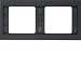 Produktbild Hager K1  Rahmen 2 Elemente horizontal anthrazit