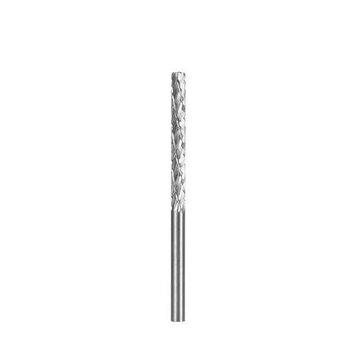 Fresa rotativa de acero rápido mango 3mm doble corte miniatura 1