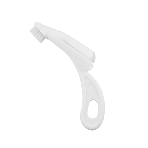 Image of Dog Toothbrush & Cat Toothbrush, Soft Nylon Bristle Cat Finger Toothbrush with Ergonomic Handle, Pet Toothbrush for Teeth Whitening, Oral Care Pet Supplies (White)