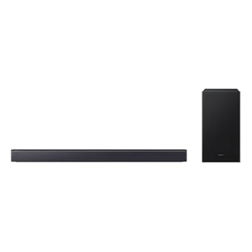 Soundbar Samsung HW-B450F, com 2.1 canais, 300W, Bluetooth, Subwoofer sem fio e Dolby Audio