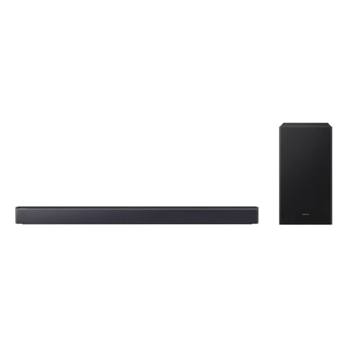 Soundbar Samsung HW-B450F, com 2.1 canais, 300W, Bluetooth, Subwoofer sem fio e Dolby Audio