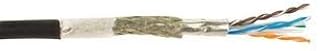 74006 BK002 - Shielded Networking Cable, Industrial Ethernet, Torsional Flex, Cat5e, 4 Pair, 26 AWG, 500 ft
