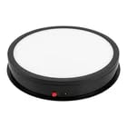 Plato giratorio eléctrico de 42 cm para fotografía, pantalla giratoria con mando a distancia y luz LED para tiendas, estudios, bibliotecas escolares, salas de exposición (negro)