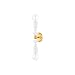 Mitzi Flora 21" High Aged Brass 2-Light Wall Sconce