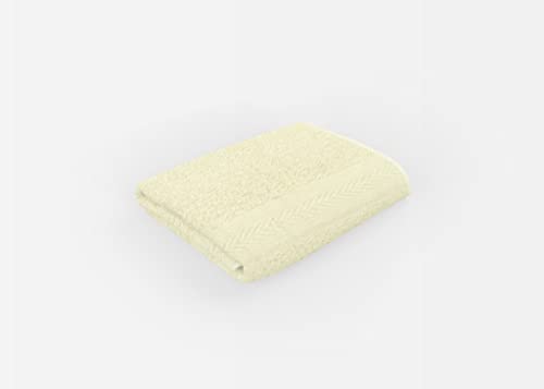 Serviette art dream en éponge de coton hydrophile de couleur unie, set de bain assorti, serviette invité et lingette en éponge 400 g au mètre carré invité 40 x 60 cm, crème Cover