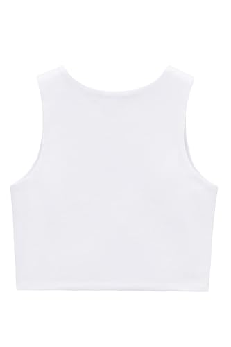 Image of Lilax Girls' Double Lined Sleeveless Basic Crop Tank Top