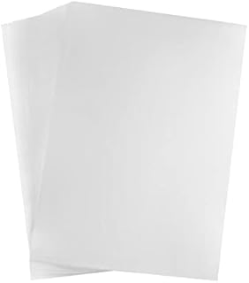 QWORK 50 PCS A4 Inkjet Transparency Film Waterproof Transparent Printing Paper A4 Clear OHP Quick Dry Printable Vinyl Sheets for Inkjet Printers Overhead Projector Screen Prints 11*8 inch /29.6*21cm