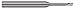 Micro 100 MEFM-012-600 Square End Mill, 1.2 mm Cutter Dia, 1.8 mm LOC, 6 mm Reach, 1.1 mm Neck Dia, 2 Fl, 3 mm Shank Dia, 38 mm OAL, Uncoated