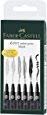 Faber Castell Pitt Artist Pen Set (PACK OF 6 BLACK(XS, S, F, M, B, C))