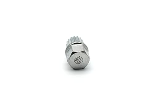 Image of TEMO Abc5 /16Pt Wheel Lock Lugnut Anti-Theft Lug Nut Screw Removal Key Socket S3057 for Vw Audi