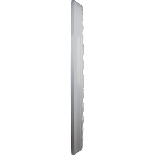 Image of Ekena Millwork CM11PMFRF 11-3 /8 inch x 3-5 /8 inch x 7 /8 inch Palmetto Ceiling Medallion, Frost