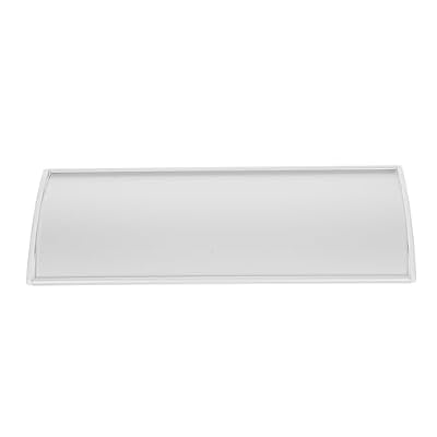 KONTONTY Placa Identificativa para Puertas de Oficina Placa de Señalización de Aleación de Aluminio Diseño Curvo Plateado 21X8 CM Letrero Comercial Multiusos para Identificación y