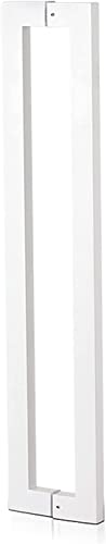 Gthtuhfd White Door Pull Handle Glass Wood Barn Door Sliding Handle, Commercial Heavy Duty Entrance Door Pull Handle With Install Fitting, Interior Exterior Push Pull Door Handle E,-150Cm/59In