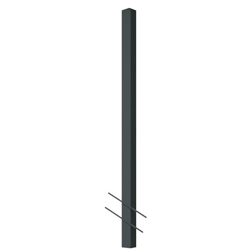 TODOME Poteau métallique, H 240 cm, 100x100x3 mm, fixation en béton, 1 pièce