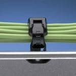Panduit, PBMS-H25-C14, The Push Button Cable tie Mount Requires a 0.25 (6.4 mm) Hole and is Gray. It is Made of Nylon 6.6 which Increases Mechanical Strength Heat and wear Resistance (1000 Item/s)