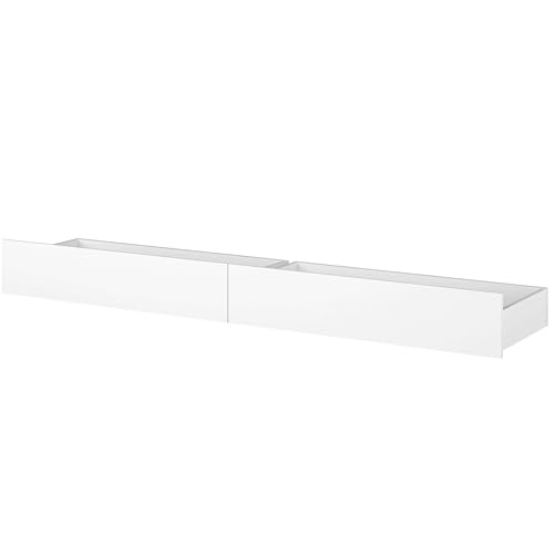 Pack de 2 cajones inferiores para cama Child en color blanco mate 21x189x42 cm Estilo nórdico