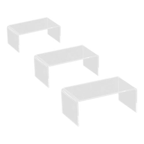 Présentoir à chaussures transparent anti-encombrement 3 pièces en U pour étagère
