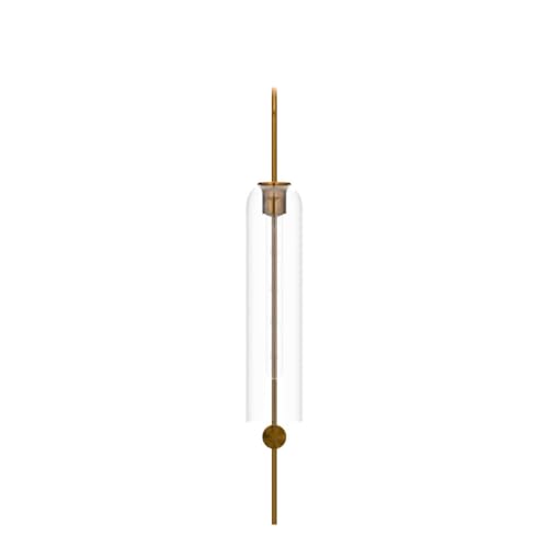 Image of BOKT Modern Wall Sconces 1-Light Wall Mounted Light Mid Century Modern Wall Decor Stylish Lighting Lamp Long Tube Glass Vanity Light Fixture (Amber, Plug in)