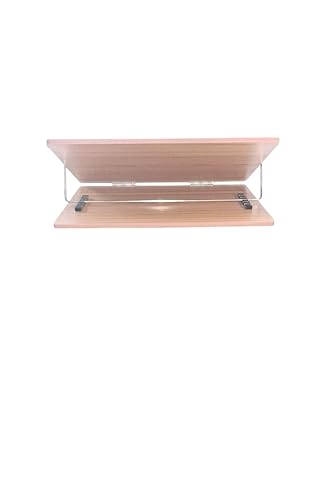 Image of Wooden Table Top Writing Desk Elevator with Acrylic Finish Teak Color, Thickness 10mm, Size 16x12 Inches
