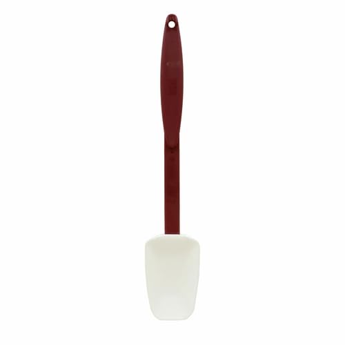 TableCraft 1867 Spoon Spatula, High-Heat Silicone Blade with Red Nylon Handle, Heat Resistant to 500°F/260°C, Flexible and Stain-Resistant, 16.25", 6-Pack