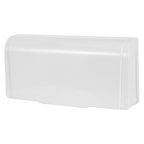 BAZEITFLOW Cache-Prise Adhésif Étanche pour 4 Prises Murales Blanc Boîtier de Protection Anti-Éclaboussures pour Salle de Bain Cuisine Installation sans Perçage Compatible Multiprises
