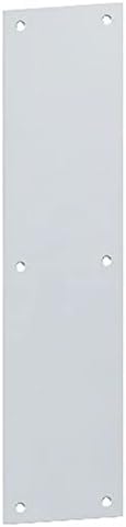 Square Corner Push Plate - Satin Stainless Steel - 3 x 12 in.