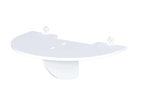 Farigrut 壁掛け棚 壁に穴のないプロジェクターブラケット、ルーター 収納 壁掛け、ルーターブラケット、ベッドサイドウォールシェルフ、フローティングシェルフ、テレビコンポーネントに使用,ウォールラック壁装飾収納シェルフ、設置が簡単 (半円プロジェクタ