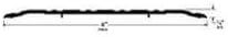 Pemko - 271A48 Fluted Saddle Threshold, Mill Finish Aluminum, 48"L x 5"W x 0.25"H