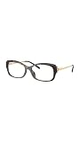 Tory Burch Women's Rectangular Eyeglasses, Tortoise, Bronze, Tan, Brown, One Size